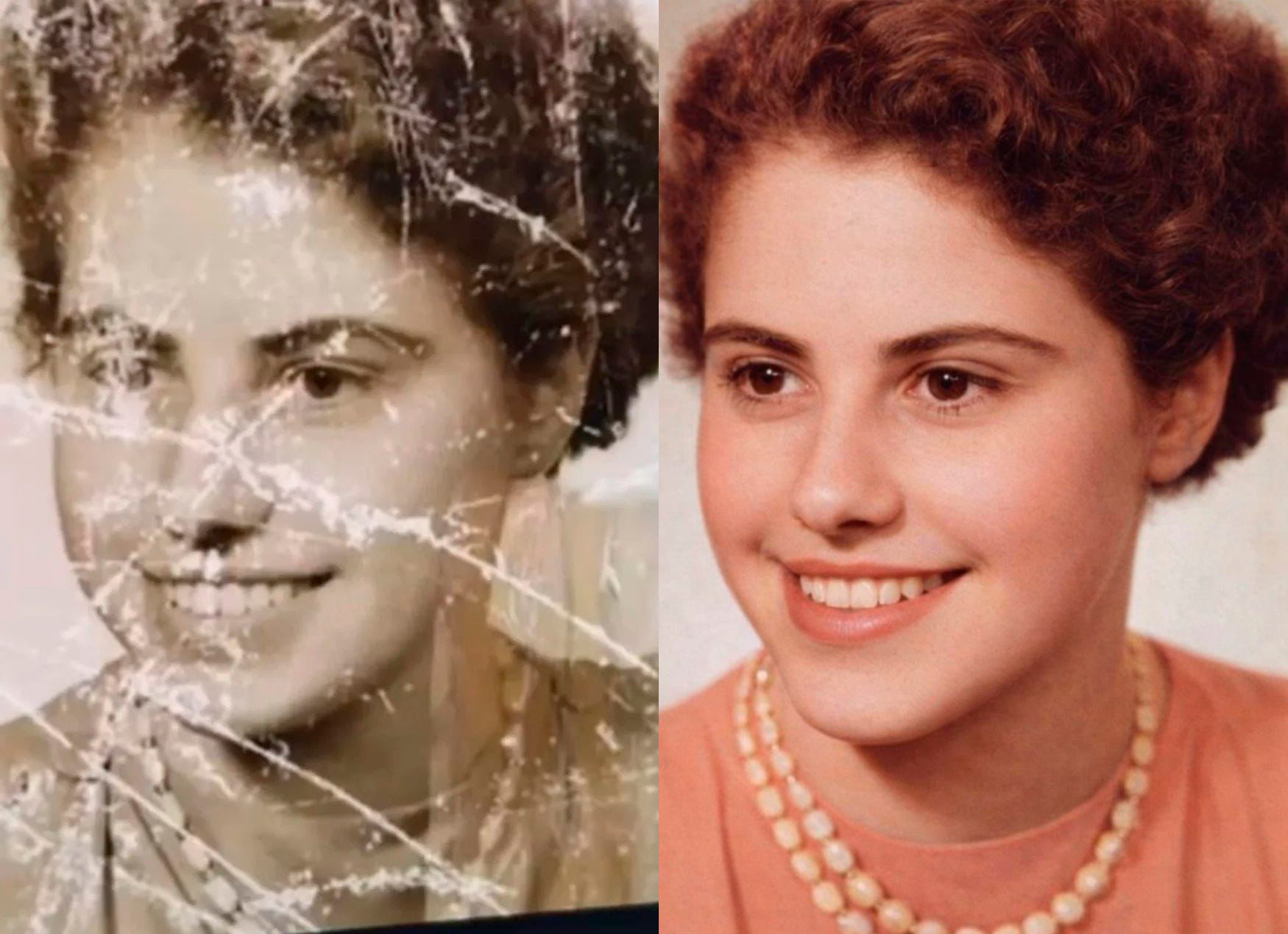 Restauração de retrato feminino vintage
