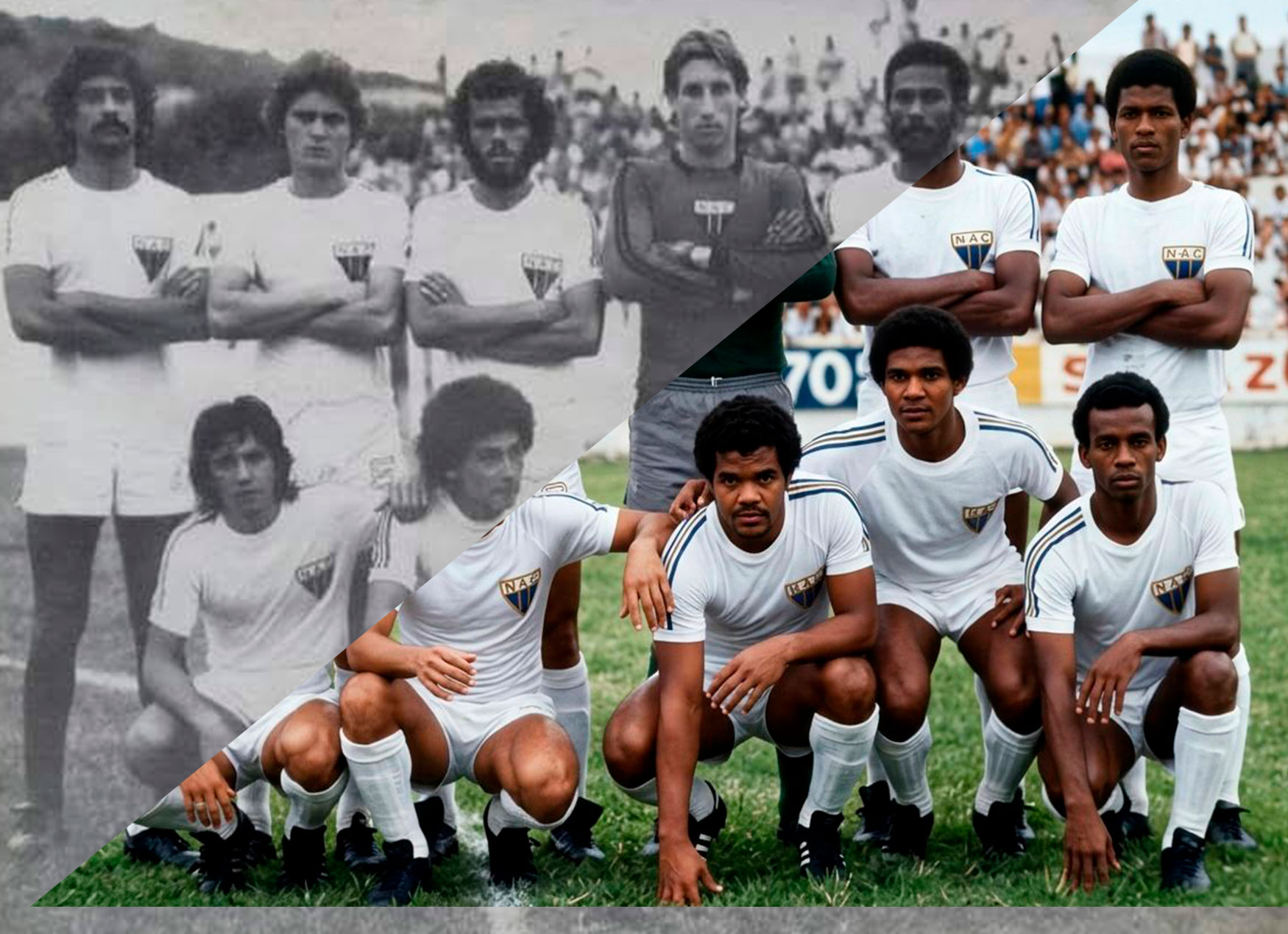 Colorização de foto de time de futebol